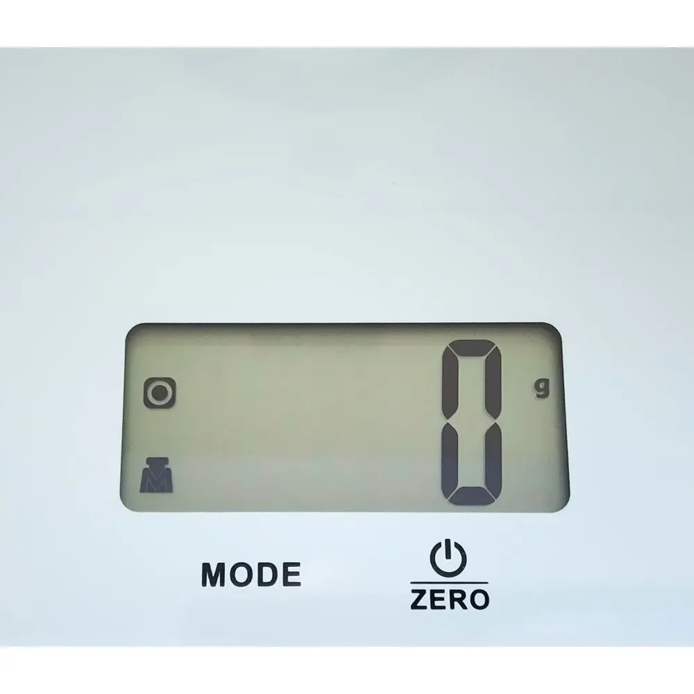 Real Appeal Digital Electronic Food Scale – White Glass Kitchen Scale